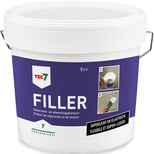 Tec7 filler emmer alles-in-één vulmiddel en afwerkingsplamuur 5l - 601005000