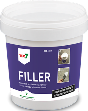 Tec7 filler pot alles-in-één vulmiddel en afwerkingsplamuur 750ml - 601075000