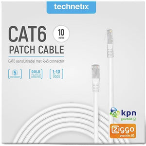 Enzo technetix patchkabel utp cat6 10m wit - 2077020