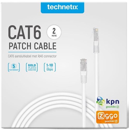 Load image into Gallery viewer, Enzo technetix patchkabel utp cat6 2m wit - 2077000
