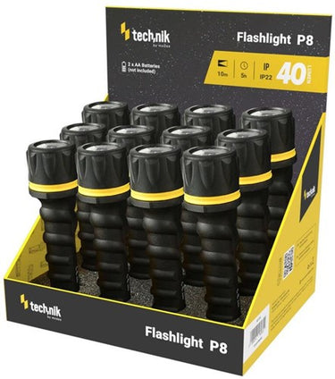 Enzo technik led zaklamp rubber 2xaa 40 lumen - 5720120