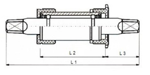 Tecora e tecora e trapas 107mm italiaans 36x24tpi, alu cup