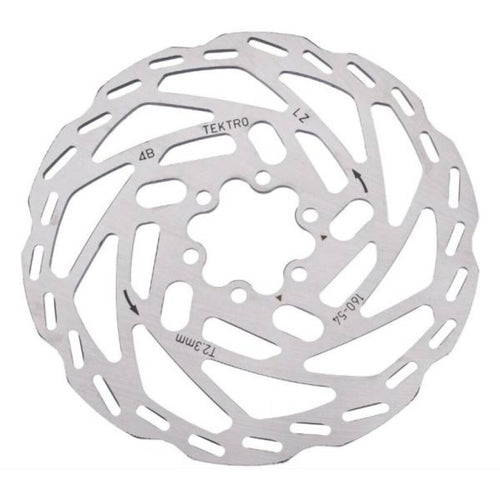 Tektro schijfrem rotor tr160-54 ø160 2.3mm, zilver