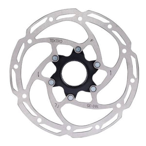 Tektro schijfrem rotor tr180-35 ø180mm, centerlock, zilver