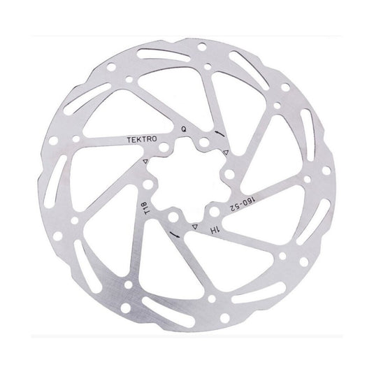 Tektro schijfrem rotor tr180-52 ø180x1.85mm, zilver