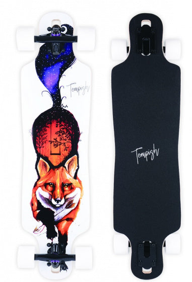 Tempish Longboard Fox 82,5x21,5 cm hout wit zwart