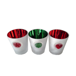 Theelichthouder set kerst 3-delig