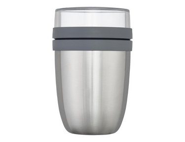 Mepal lunchpot ellipse - geïsoleerd - natural brushed - 500 ml + 200 ml