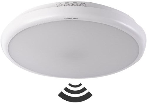 Load image into Gallery viewer, Enzo thorgeon led plafonniere 265mm wit 16w tri-white ip65 + sensor - 5017775
