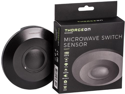 Load image into Gallery viewer, Enzo thorgeon radar bewegingssensor opbouw plafond 360 graden zwart - 3900541
