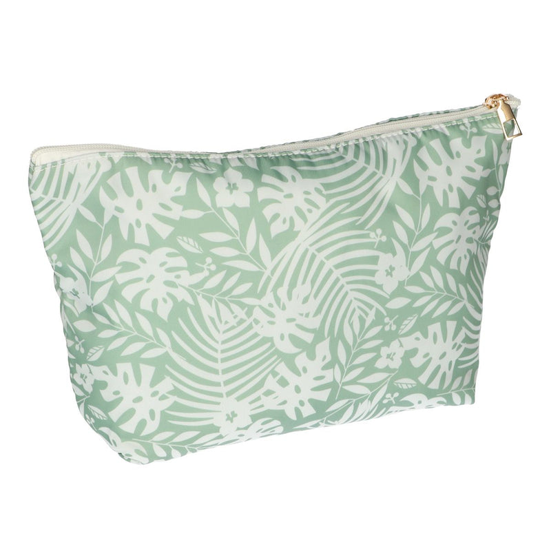 Load image into Gallery viewer, Traveller toilettas palm groen wit 30cm x 19.5cm

