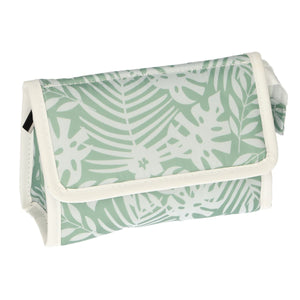 Traveller spiegeltas bladeren groen wit 16.5cm x 11cm