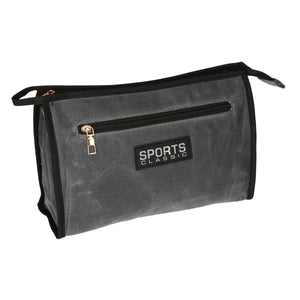 Traveller toilettas sports classic military grijs blauw 30cm x 24cm