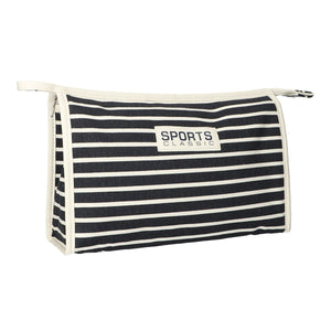 Traveller toilettas stripe blauw sports classic 30x20cm