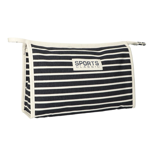 Traveller toilettas stripe blauw sports classic 30x20cm