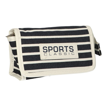 Traveller spiegeltas stripe blauw sports classic 16.5x11cm