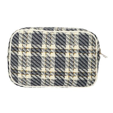 Traveller toilettas box tweed ruit 26x16cm