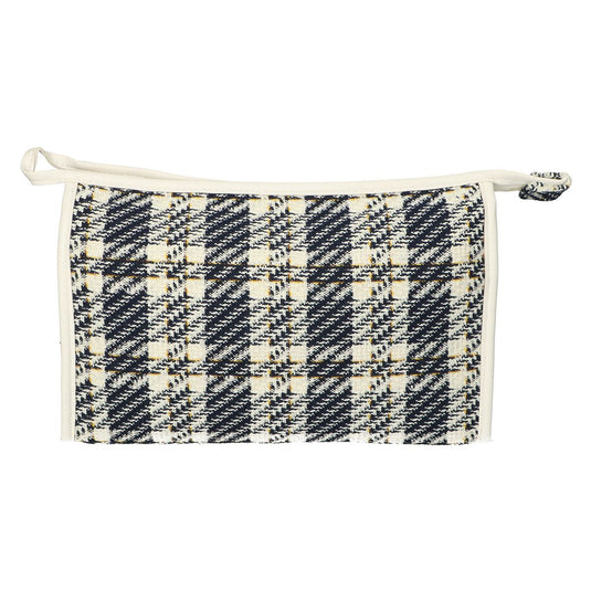 Traveller toilettas tweed ruit 26x16cm
