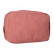Traveller toilettas rib stof waterdicht roze 28x17cm