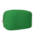 Traveller toilettas rib stof groen 28x17cm