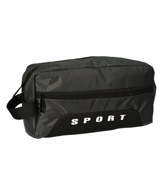 Load image into Gallery viewer, Traveller toilettas sports box donkergrijs 30x19.5cm
