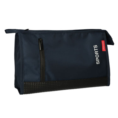 Traveller toilettas rubber blauw 30x19,5cm