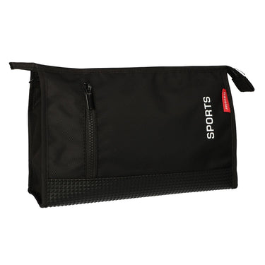 Traveller toilettas rubber zwart 30x19.5cm