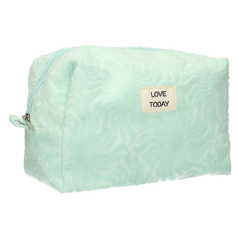 Afbeelding laden in galerijviewer, Traveller toilettas badstof sunny turquoise 21,5cm x 19cm
