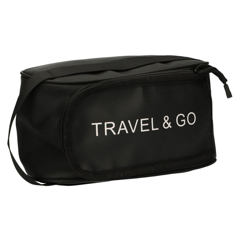 Afbeelding laden in galerijviewer, Traveller toilettas travel go zwart 15,5cm x 13,5cm

