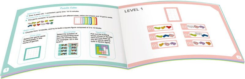 Load image into Gallery viewer, Tooky toy Kubuspuzzel 10 Levels Educatief Houten Denkspel 23-delig
