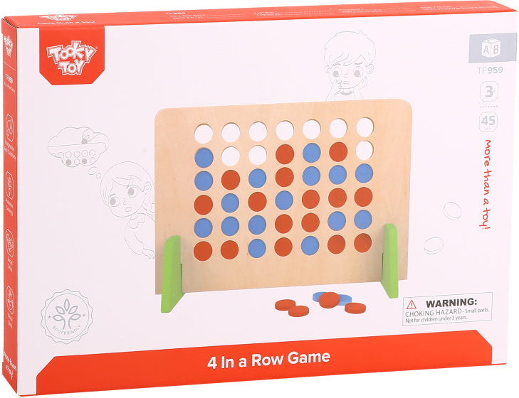 Load image into Gallery viewer, Tooky toy Vier Op Een Rij Educatief Houten Speelgoed 45-delig
