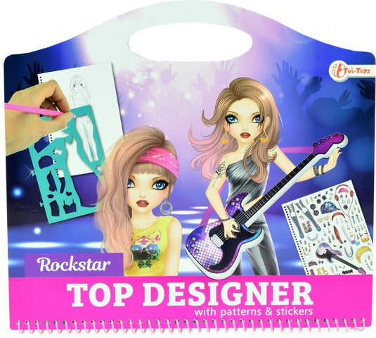 Toi-toys top designer rockstar met stikkers en sjablonen