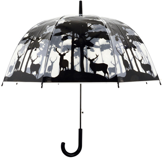 Esschert design paraplu transparant met bosprint