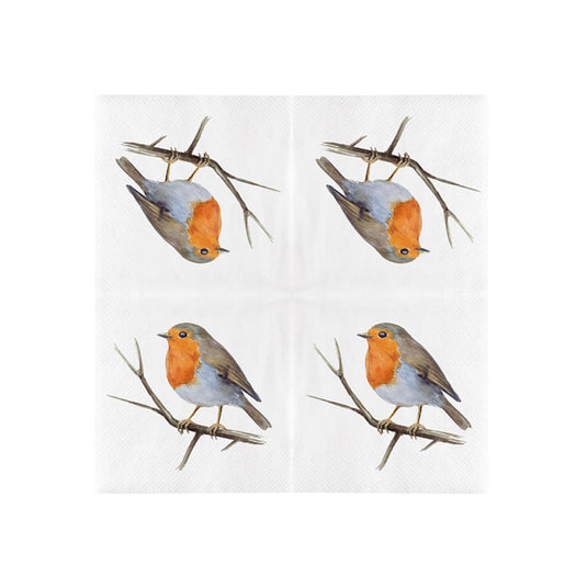 Esschert design papieren servet. roodborst 33x33cm