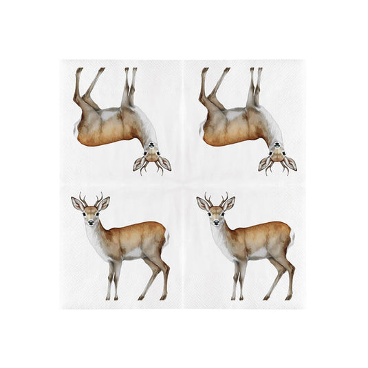 Esschert design papieren servetten ree 33x33cm fsc mix