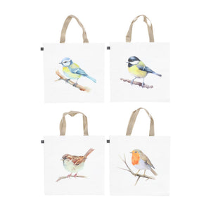Esschert design boodschappentas aquarel vogel ass. 40x14,5x40cm pp