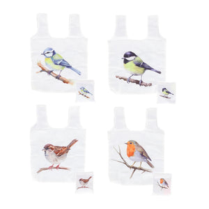 Esschert design opvouwbare tas aquarel vogel ass. 39,3x4,5x57,3cm polyester