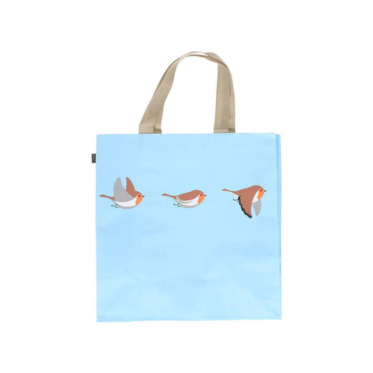 Esschert design boodschappentas roodborstjes 40x40x14,5cm