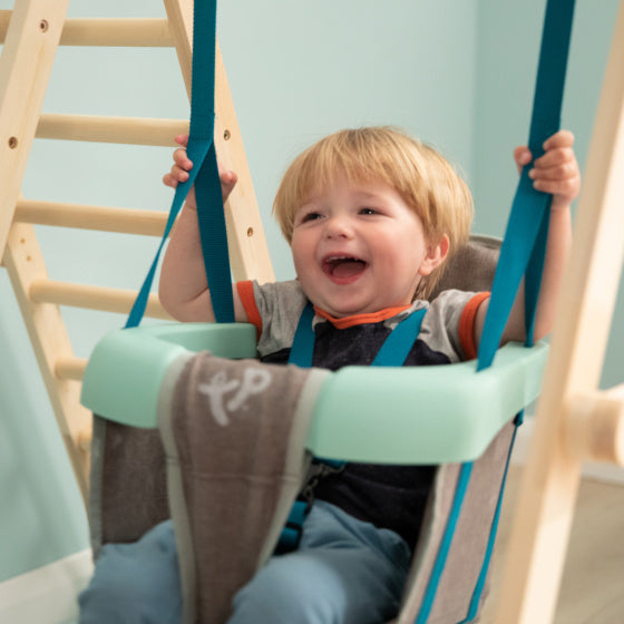 Load image into Gallery viewer, Tp toys Active-Tots Houten Klimrek met Schommel vanaf 6 Maanden
