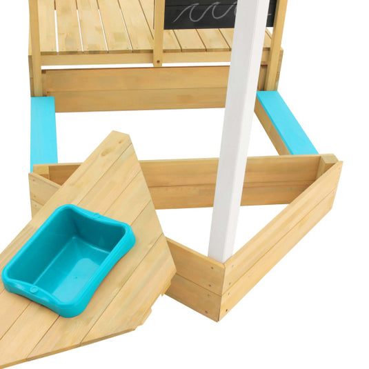 Tp toys Ahoy Houten Speelboot met Uitschuifbare Zandbak Accessoires