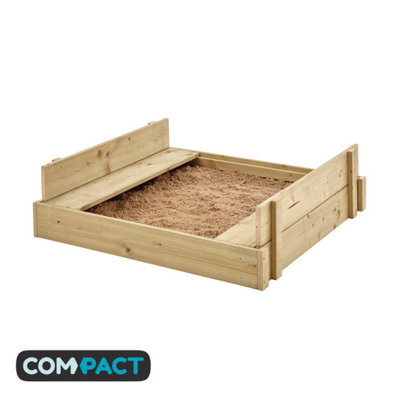 Load image into Gallery viewer, Tp toys Houten Zandbak met Deksel, Zitbankjes Bodemfolie
