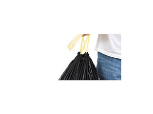 Komo vuilniszak 60x80 cm 60l 15 zak op rol gecertificeerd gerecycled plastic met trekband