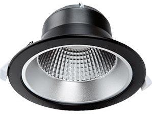 Enzo tronix led downlighter zwart reflector 28w tri-white - led2435