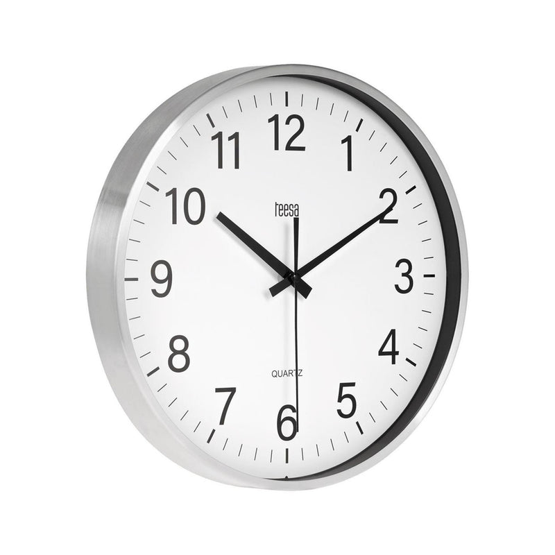 Load image into Gallery viewer, Teesa wandklok ø30cm zilver
