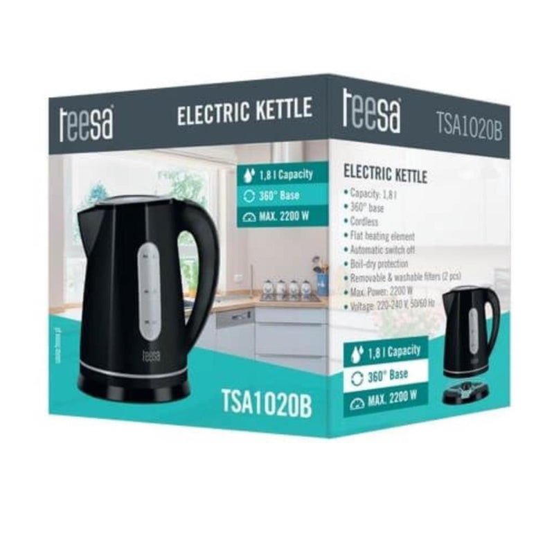 Load image into Gallery viewer, Teesa waterkoker draadloos 1,8l zwart
