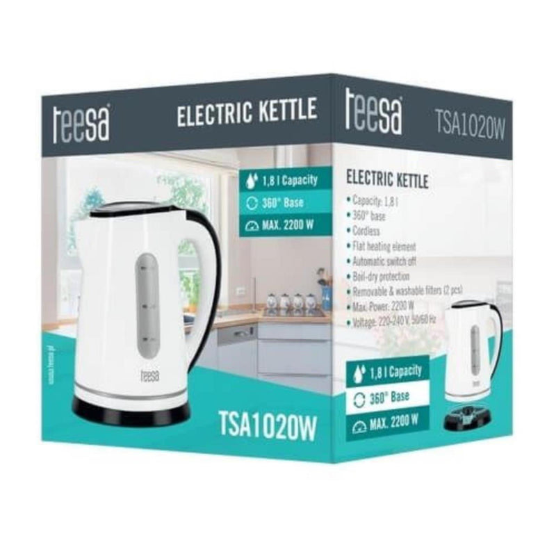 Load image into Gallery viewer, Teesa waterkoker draadloos 1,8l wit
