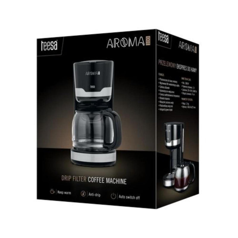 Afbeelding laden in galerijviewer, Teesa aroma 100 filter koffiezetapparaat 1,5l zwart
