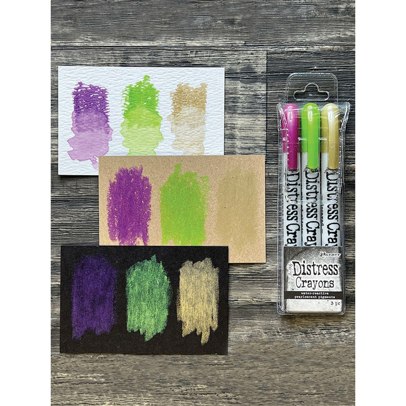 Load image into Gallery viewer, Ranger ink ranger • tim holtz distress pearl crayons halloween set 4
