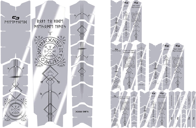 Load image into Gallery viewer, Unleazhed unscratch frame protector film - runes of shred black glossy
