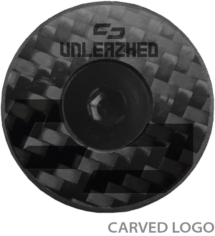 Load image into Gallery viewer, Unleazhed unloose cf01 top cap carbon ahead cap
